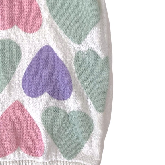 096 H&M Kids Sweater with Heart Design - Pink, Purple, Green - Picture 3 of 4